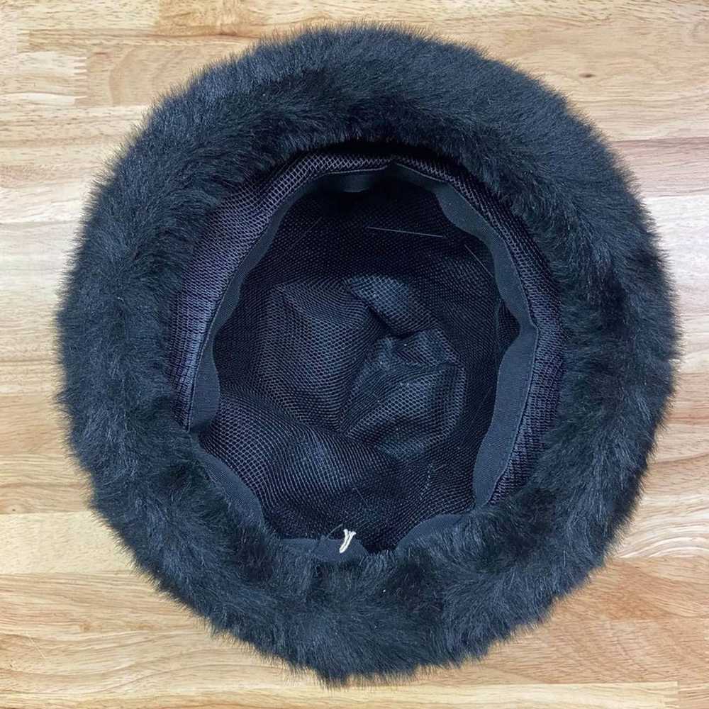 60’s Black Faux Fur Bucket Hat - image 6