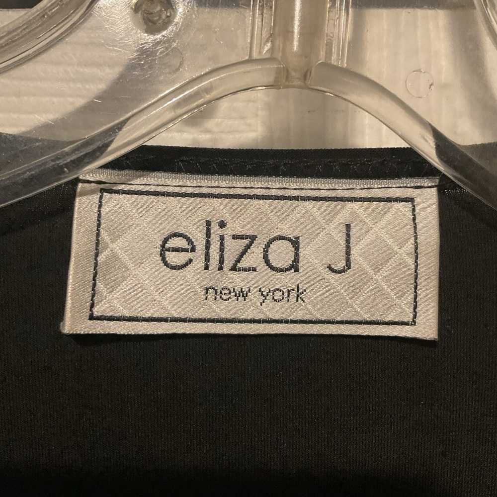 Eliza J New York Black Ruffle Wrap Dress Midi Par… - image 2
