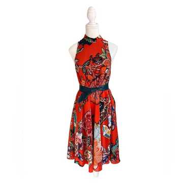 EUC Anthropologie Maeve Larkhill Swing Orange Flo… - image 1