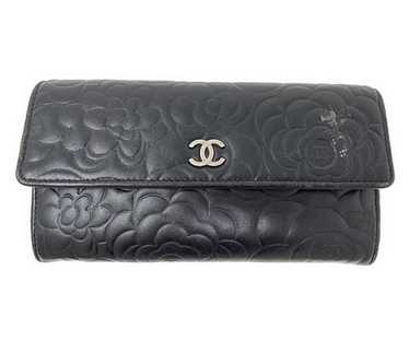 [Used in Japan Wallet] Chanel Camellia Bifold Long