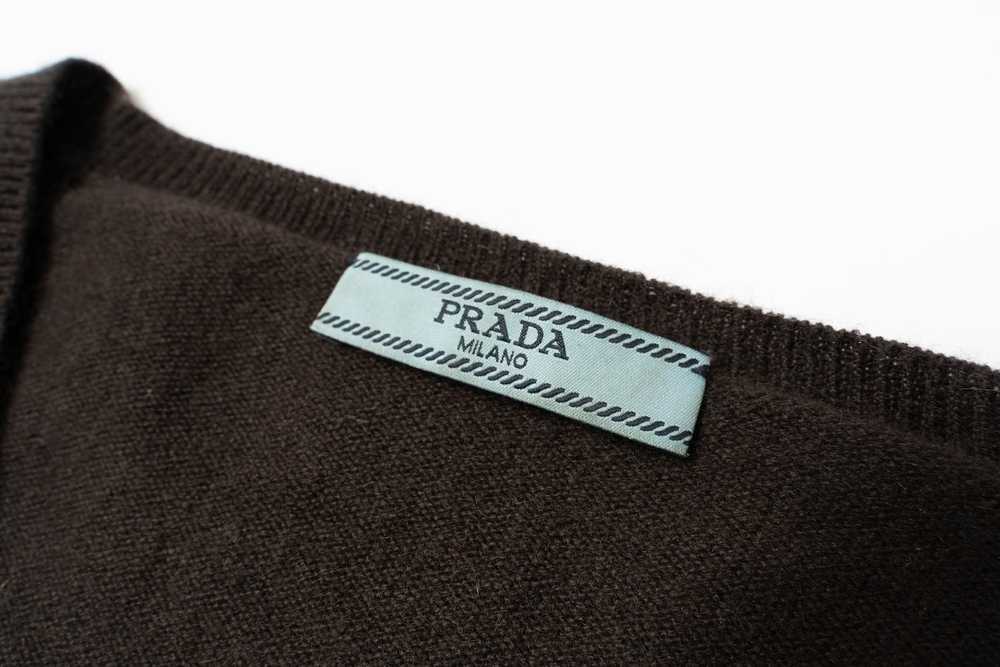 Prada × Vintage 📌PRADA V-neck Sweater Brown Wome… - image 9