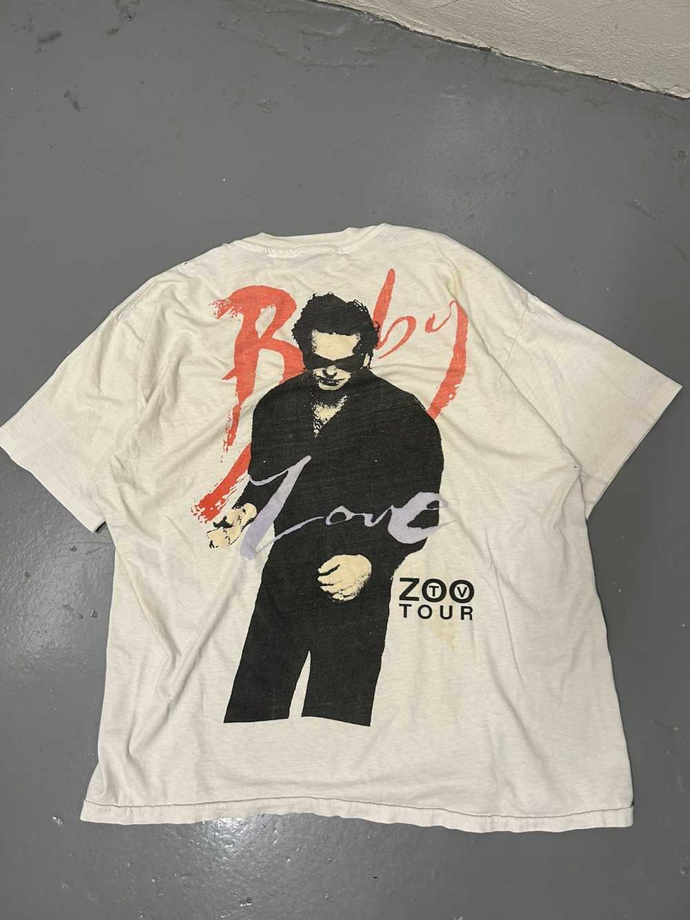 Band Tees × Vintage Vintage 1991 U2 Zoo TV Tour E… - image 2