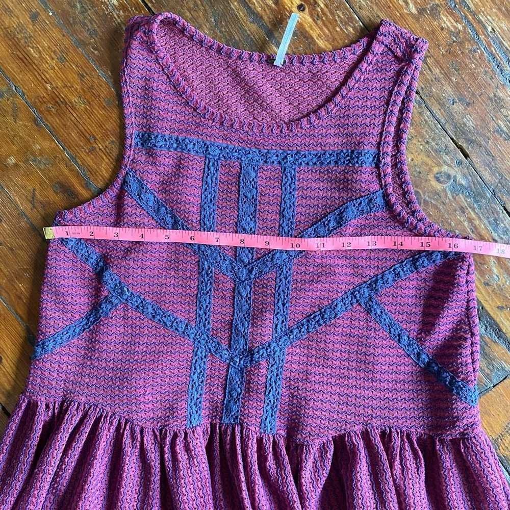 Free People Free People Crochet Purple Blue Peplu… - image 7