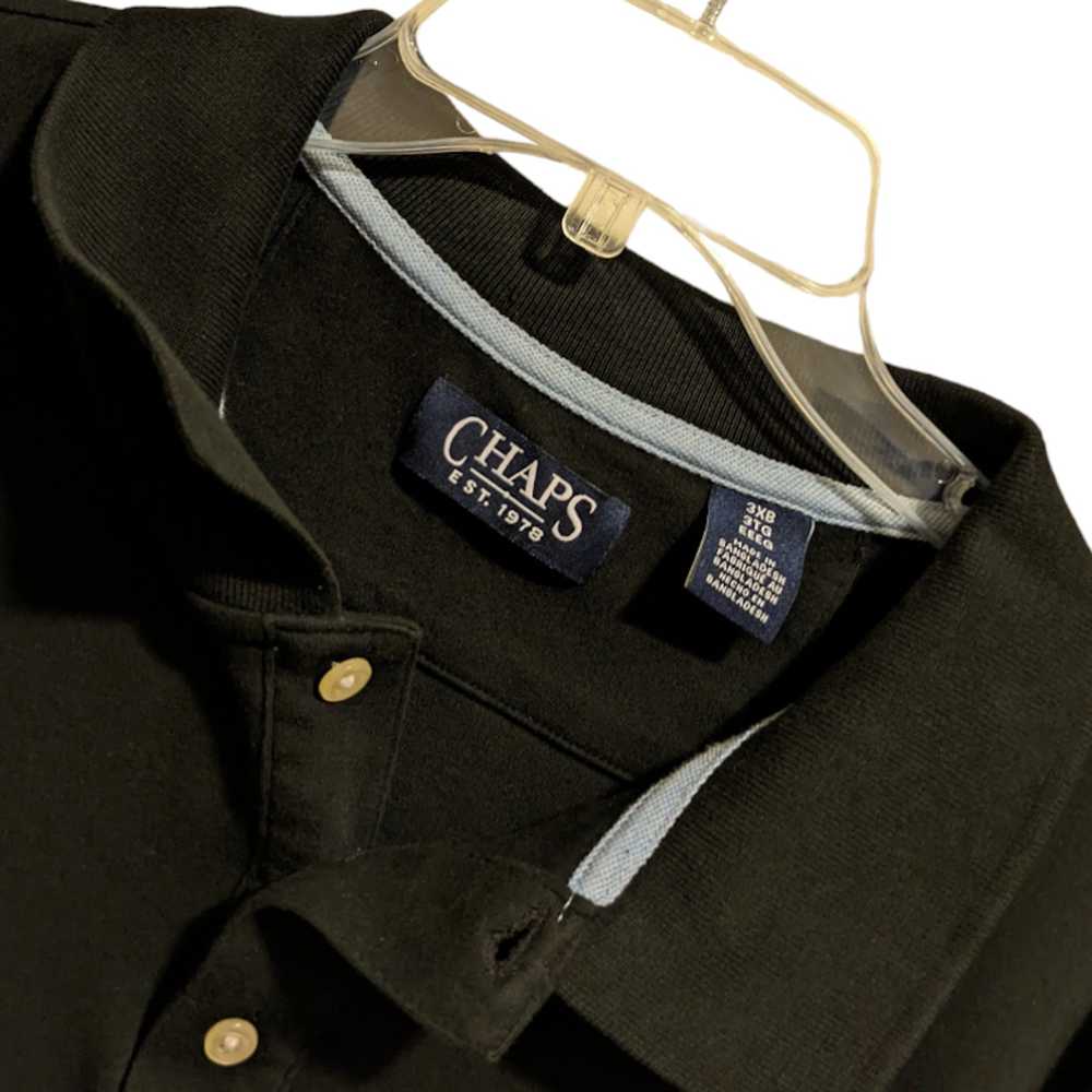 Chaps Black CHAPS Polo Shirt. Men's Size 3B/3X - image 3