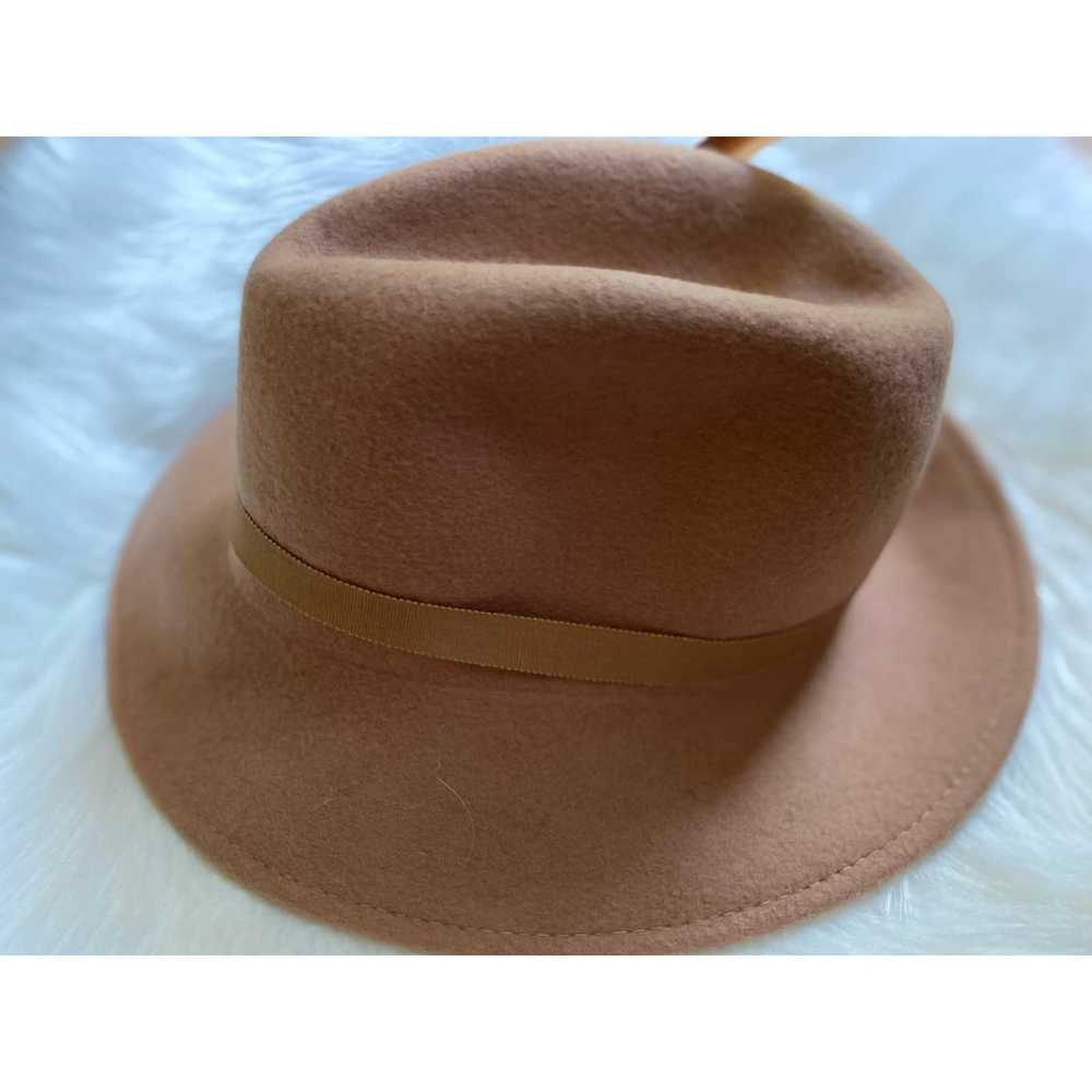 Vintage Vintage Lancaster Tan Wool Fedora Hat wit… - image 5