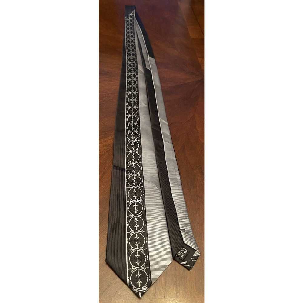 Twenty Twenty Dollars Tie Black Gray Hand Made Si… - image 3