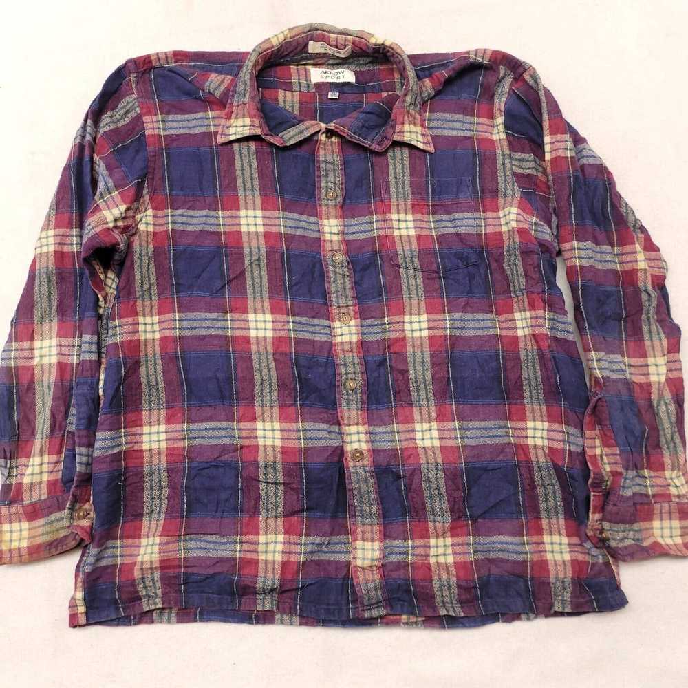 Arrow Arrow Tartan Flannel Shirt Mens Size Extra … - image 2