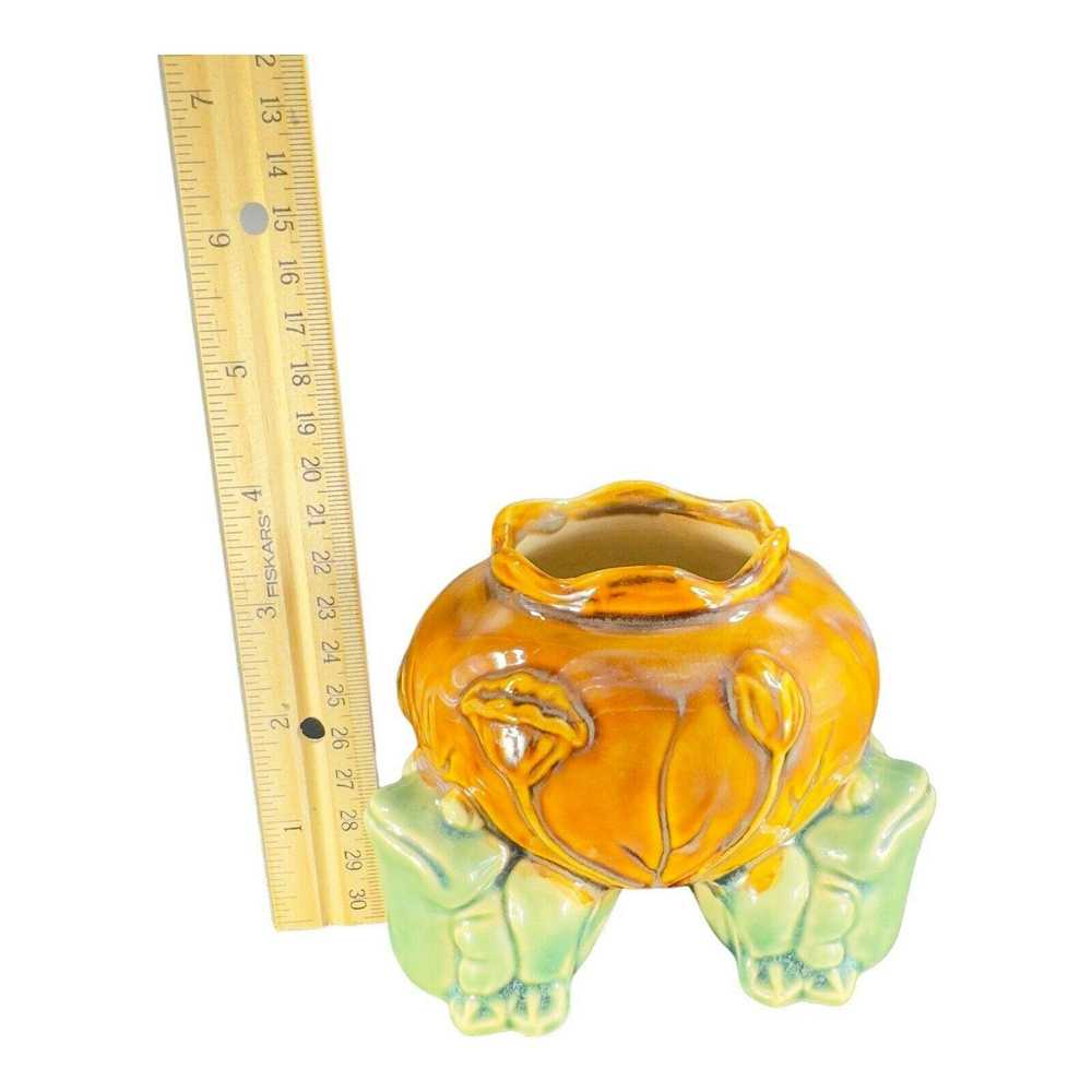 Other Majolica Style Ceramic Footed Frog Bowl Dis… - image 10