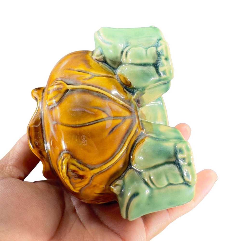 Other Majolica Style Ceramic Footed Frog Bowl Dis… - image 5