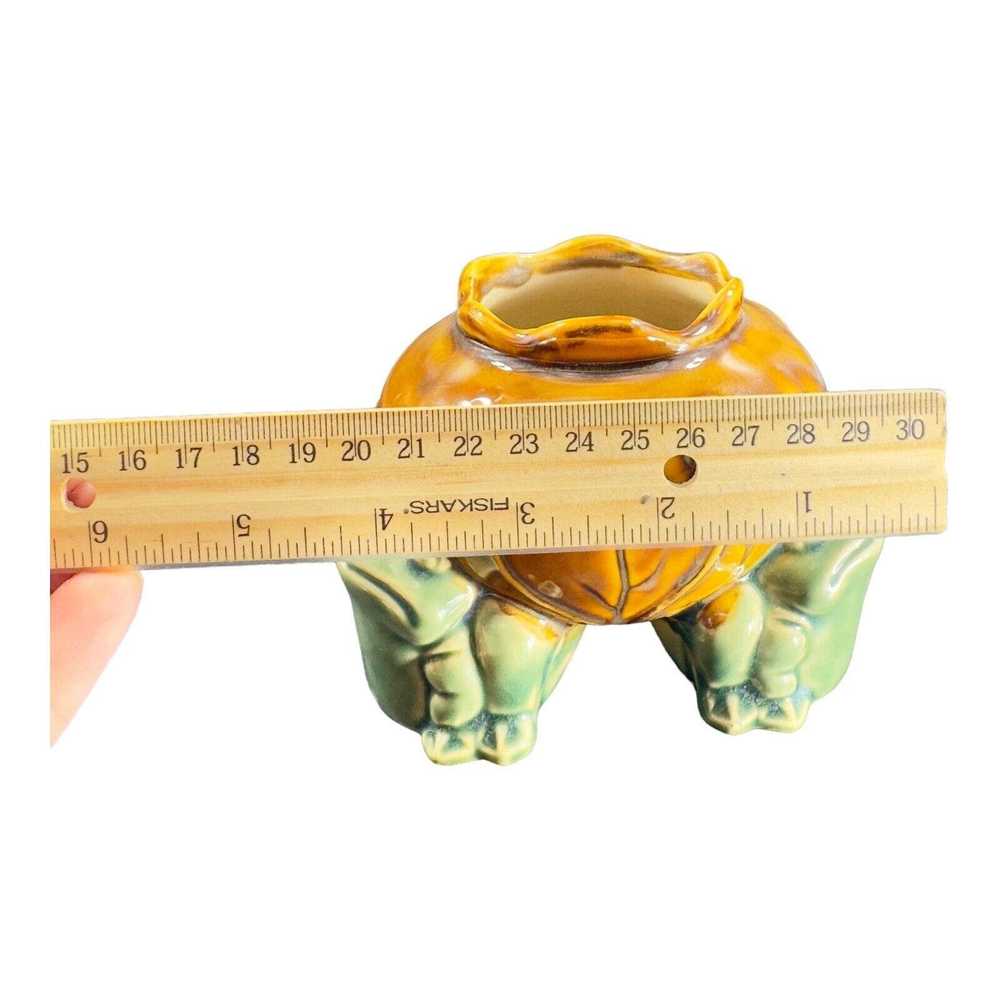 Other Majolica Style Ceramic Footed Frog Bowl Dis… - image 9