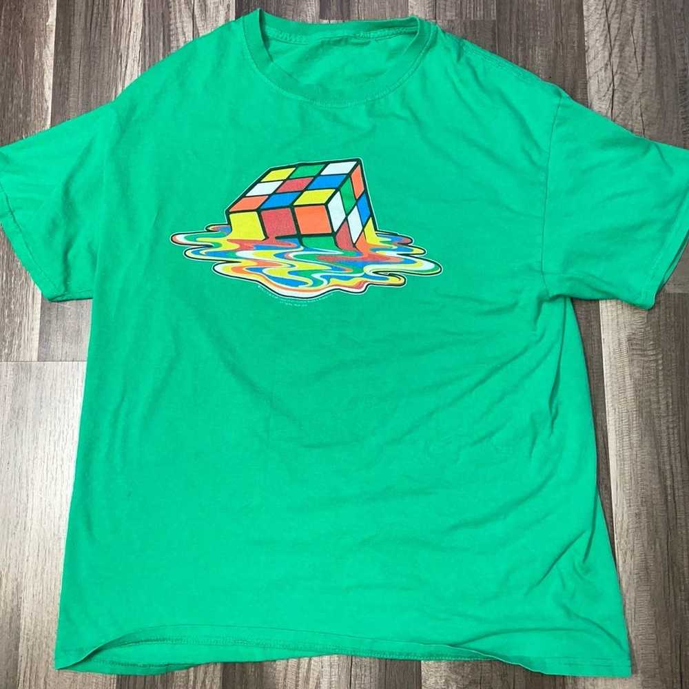 Vintage Melting Rubix Cube Shirt - image 1