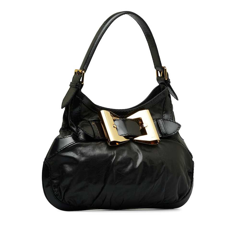 Gucci GUCCI Leather Dialux Queen Hobo Bag - image 3