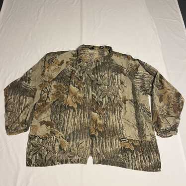 1980s 1990s Made in USA Rattlers Brand Realtree Camo Flannel L