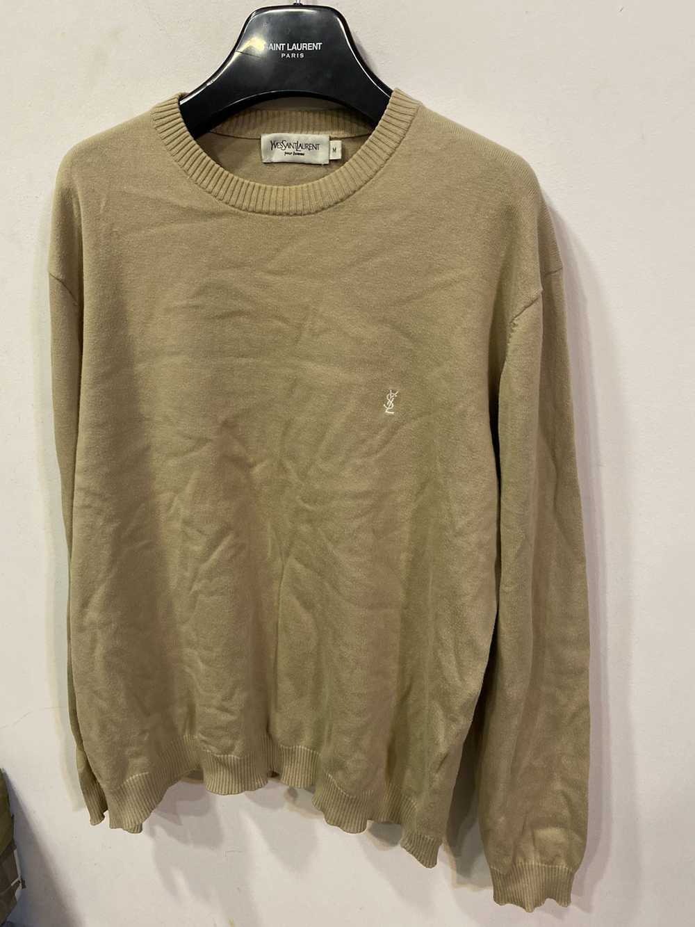Vintage × Yves Saint Laurent Beige YSL Sweater Li… - image 10
