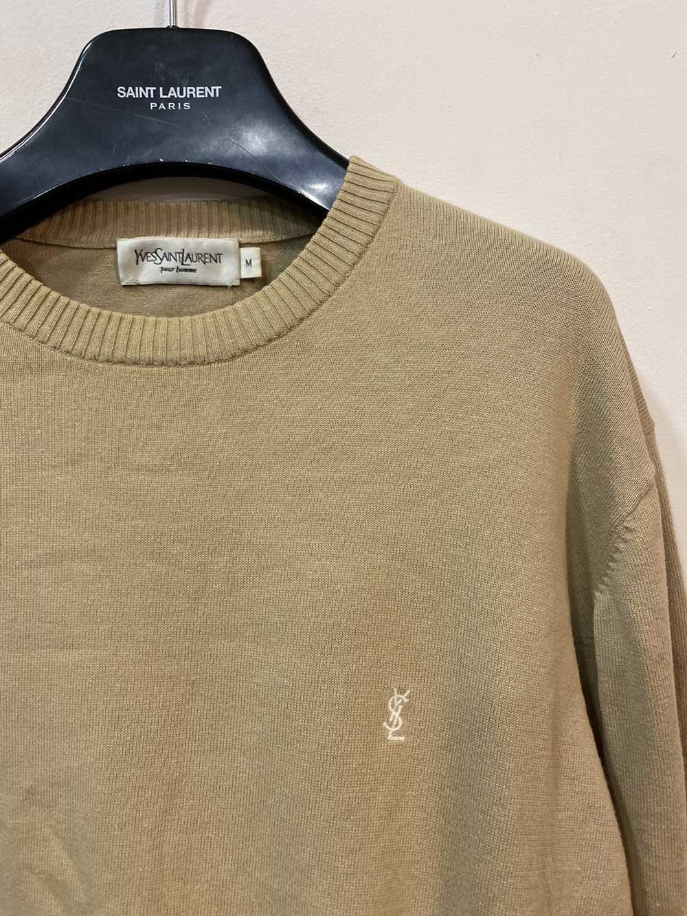 Vintage × Yves Saint Laurent Beige YSL Sweater Li… - image 1