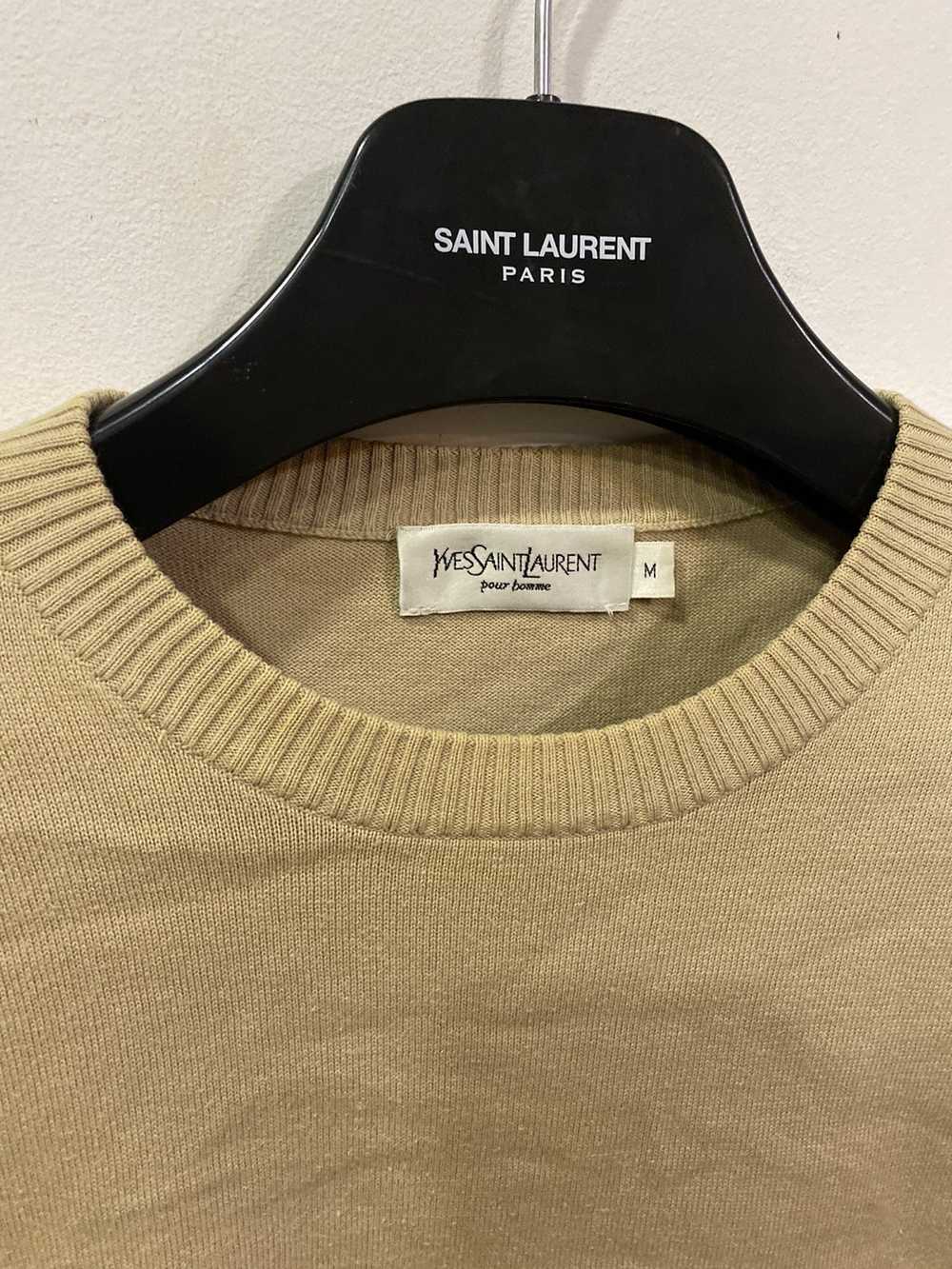 Vintage × Yves Saint Laurent Beige YSL Sweater Li… - image 4