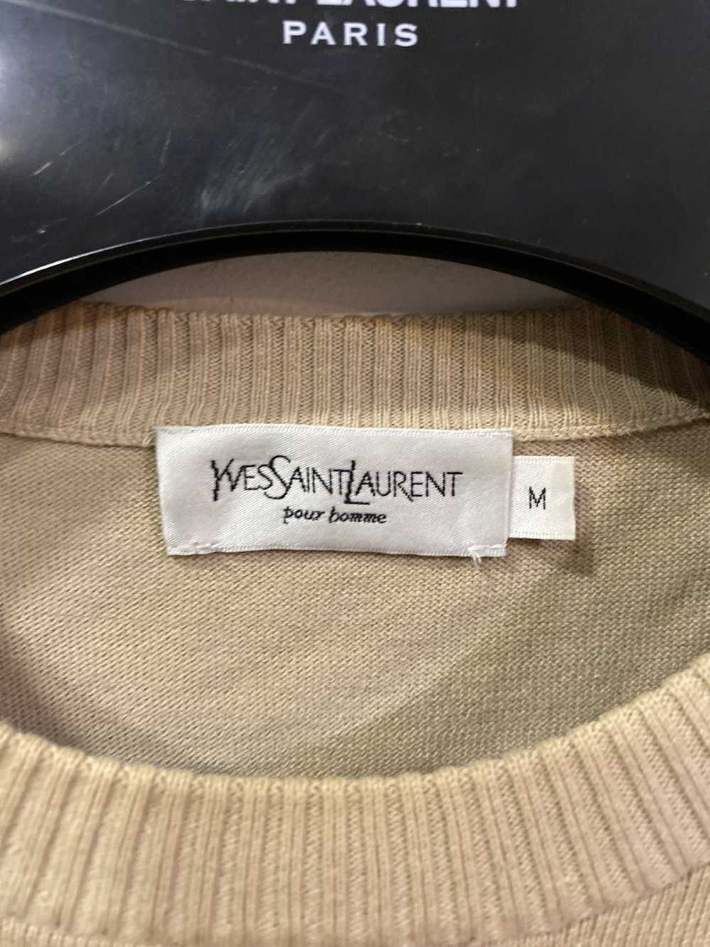 Vintage × Yves Saint Laurent Beige YSL Sweater Li… - image 5