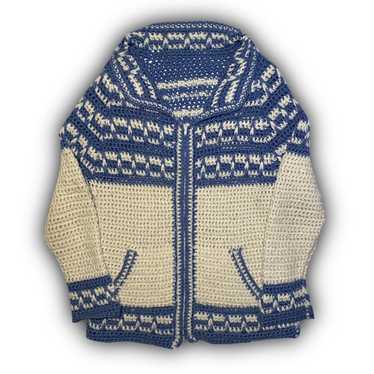 Other Hand Knit Zip Up Cardigan - image 1