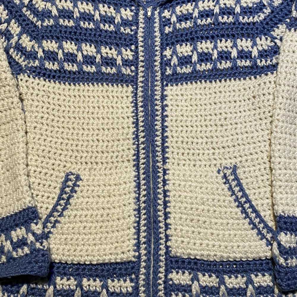 Other Hand Knit Zip Up Cardigan - image 3