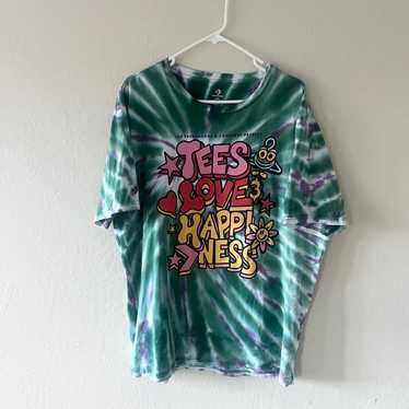 Converse Tie Dye Tees Love Happiness Graphic Shir… - image 1
