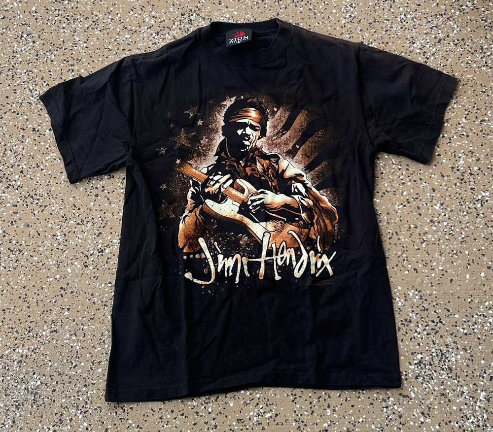 Vintage × Zion Rootswear Jimi Hendrix Graphic T-S… - image 1