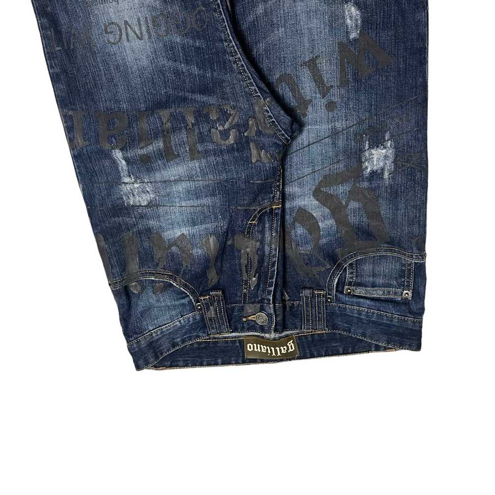 John Galliano John Galliano Newspaper Ripped Jeans - image 5