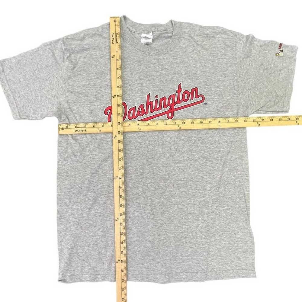 Y2K Gray Washington Nationals Minimalist T-Shirt … - image 2