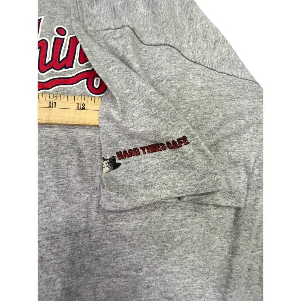 Y2K Gray Washington Nationals Minimalist T-Shirt … - image 5