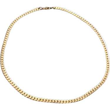 12K Gold Filled Herringbone Chain Necklace - image 1
