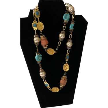 Vintage Lawrence Vrba Multi Stone Women Necklace