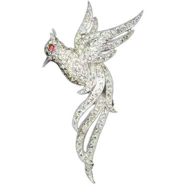 TRIFARI Sterling 'Alfred Philippe' Pave Bird of P… - image 1