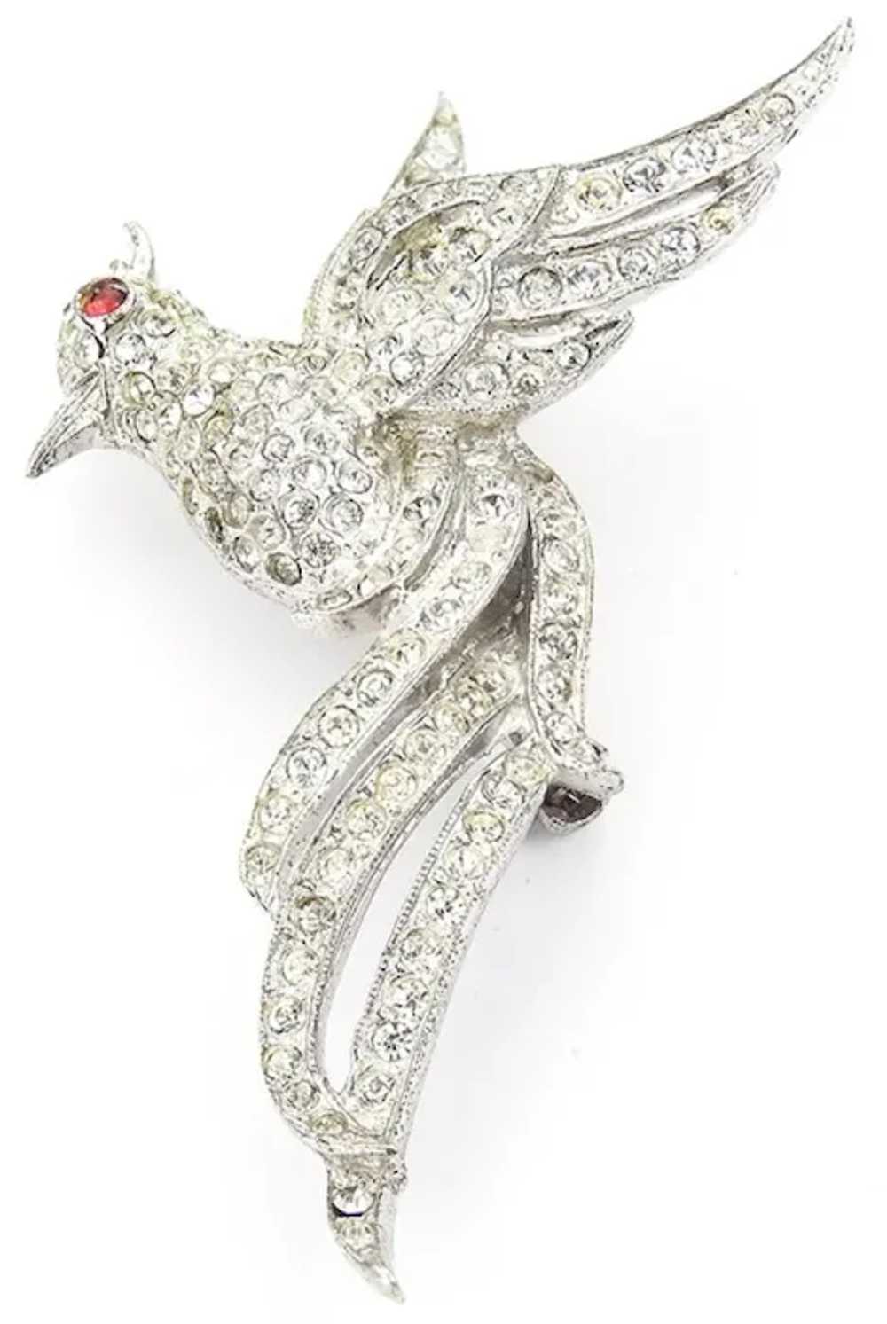 TRIFARI Sterling 'Alfred Philippe' Pave Bird of P… - image 2