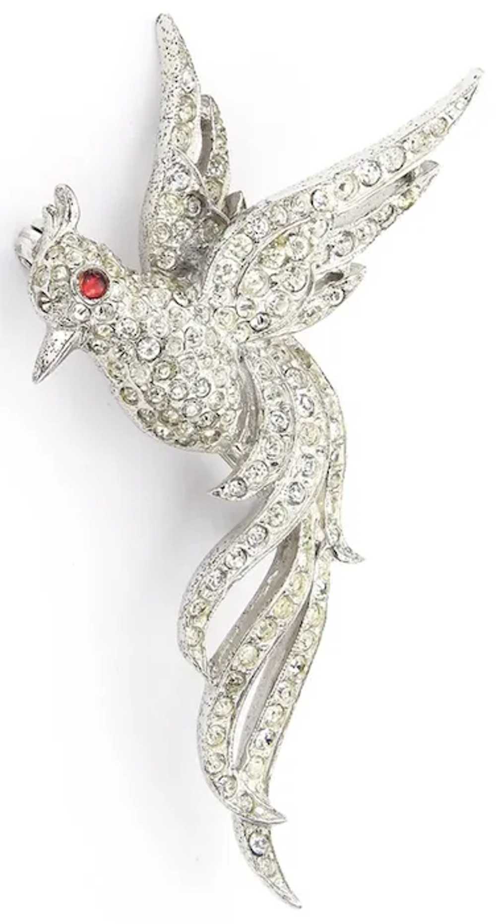 TRIFARI Sterling 'Alfred Philippe' Pave Bird of P… - image 3