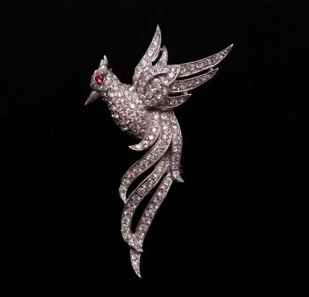 TRIFARI Sterling 'Alfred Philippe' Pave Bird of P… - image 4