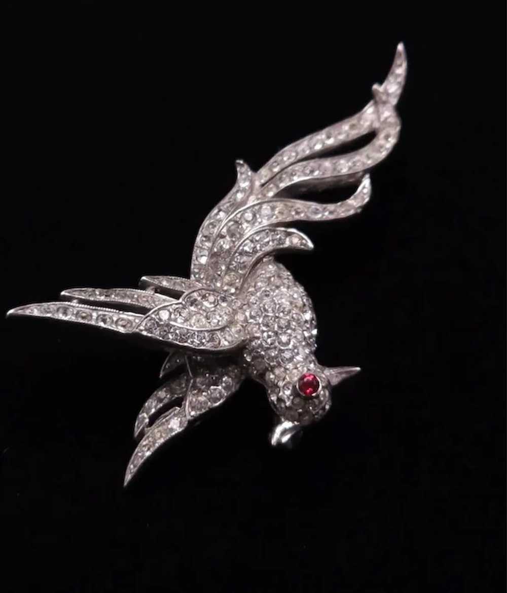 TRIFARI Sterling 'Alfred Philippe' Pave Bird of P… - image 5