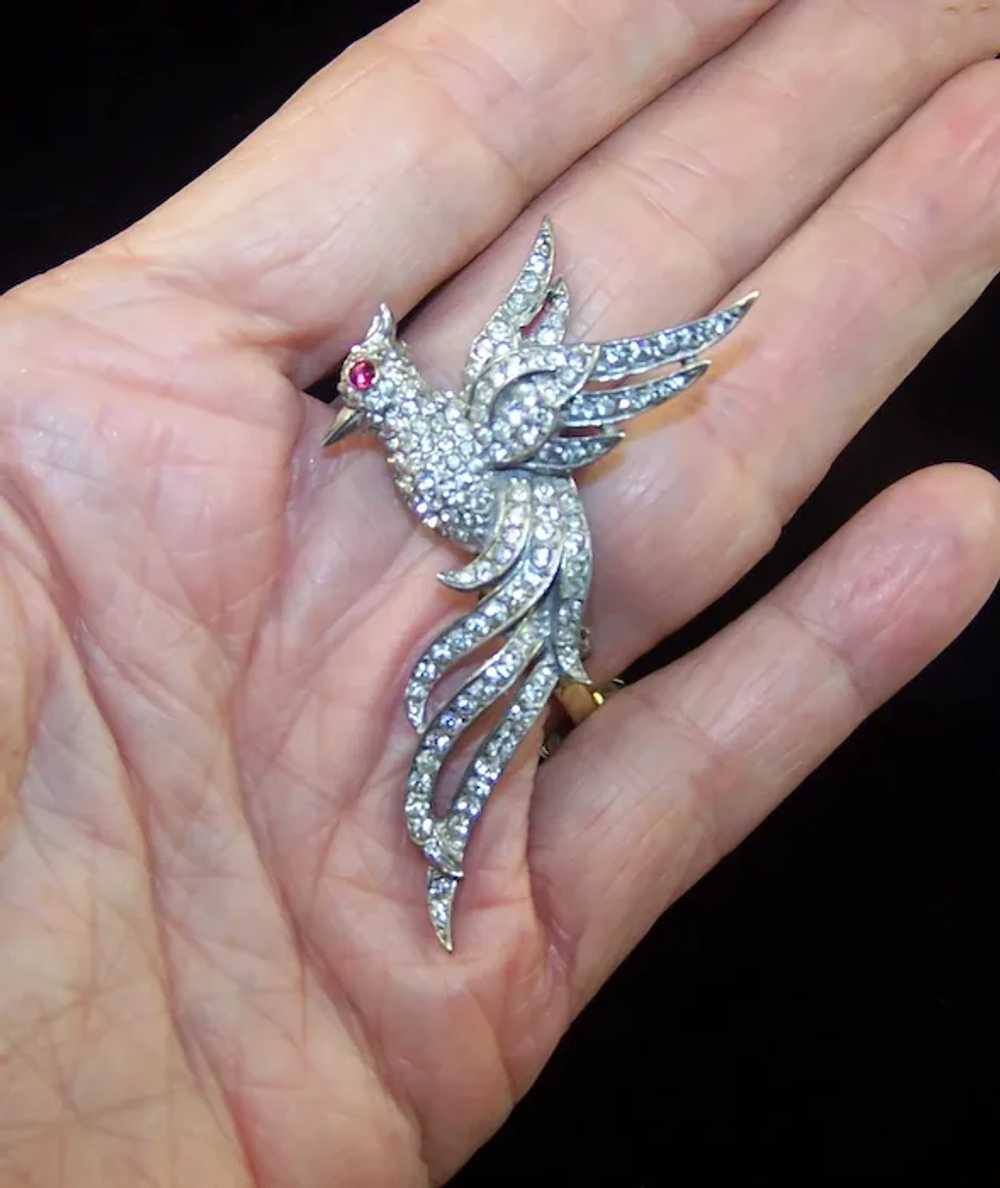 TRIFARI Sterling 'Alfred Philippe' Pave Bird of P… - image 6