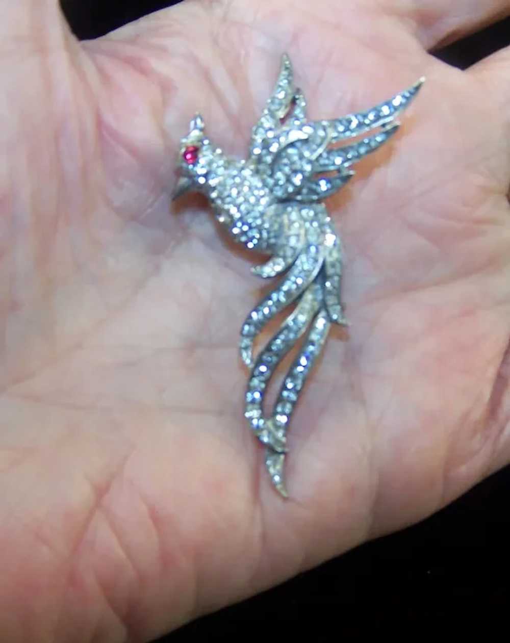 TRIFARI Sterling 'Alfred Philippe' Pave Bird of P… - image 7