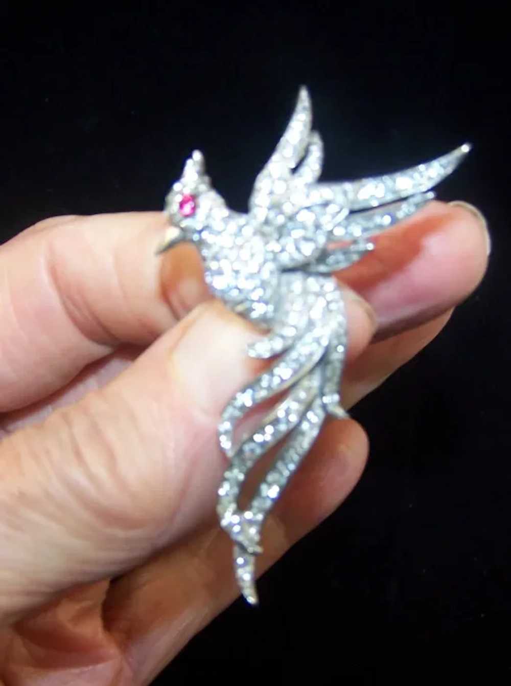 TRIFARI Sterling 'Alfred Philippe' Pave Bird of P… - image 8