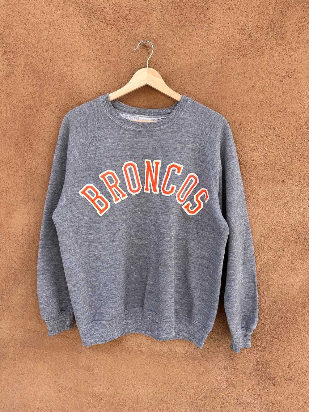 1980's Denver Broncos Heather Gray Sweatshirt - image 1