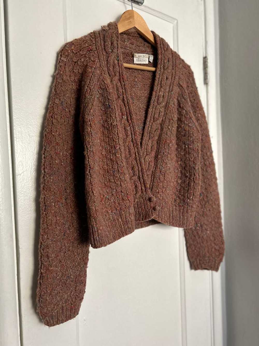 Ellen Tracy Hand knit wool cardigan sweater (8) |… - image 1