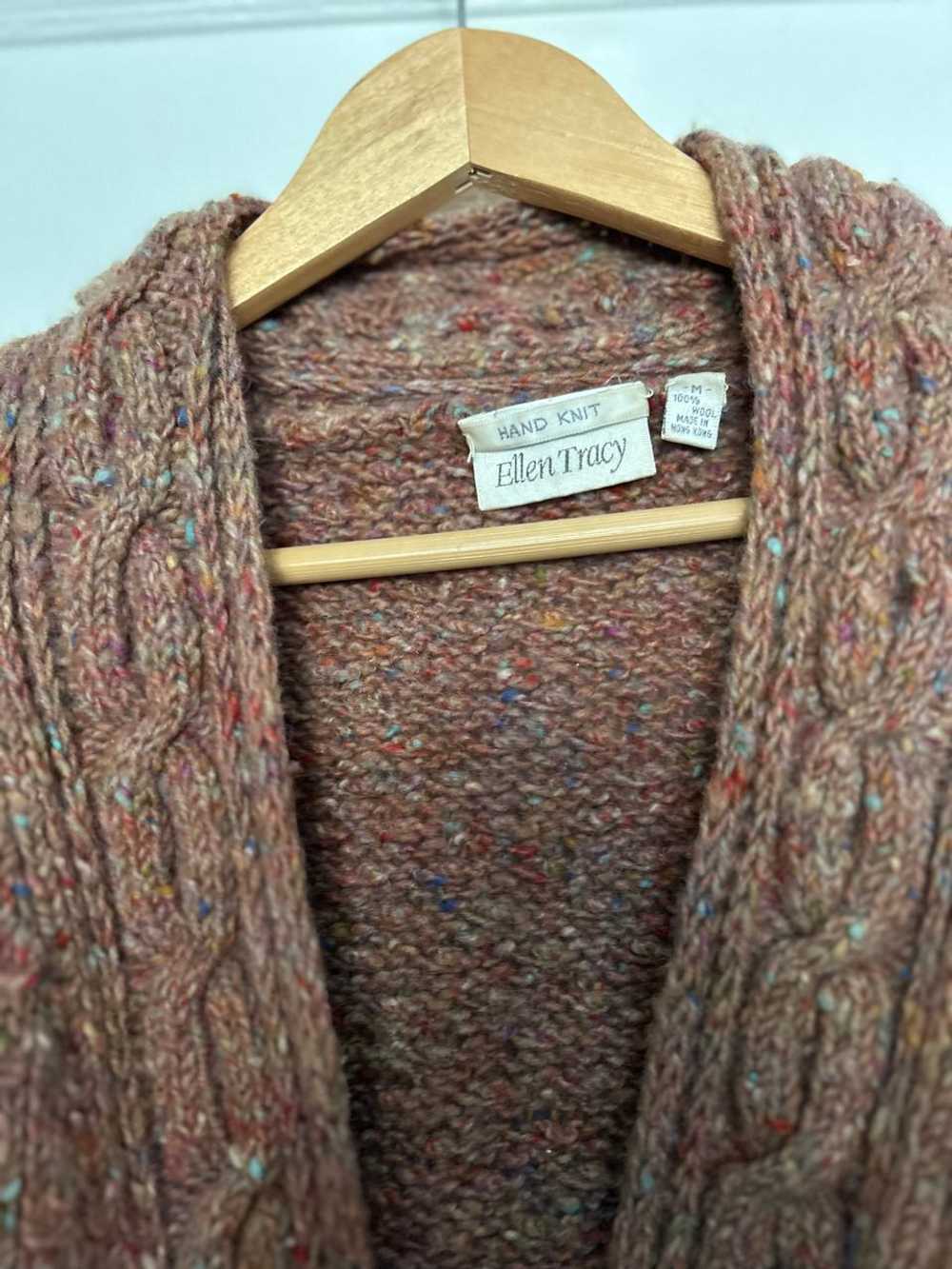 Ellen Tracy Hand knit wool cardigan sweater (8) |… - image 5
