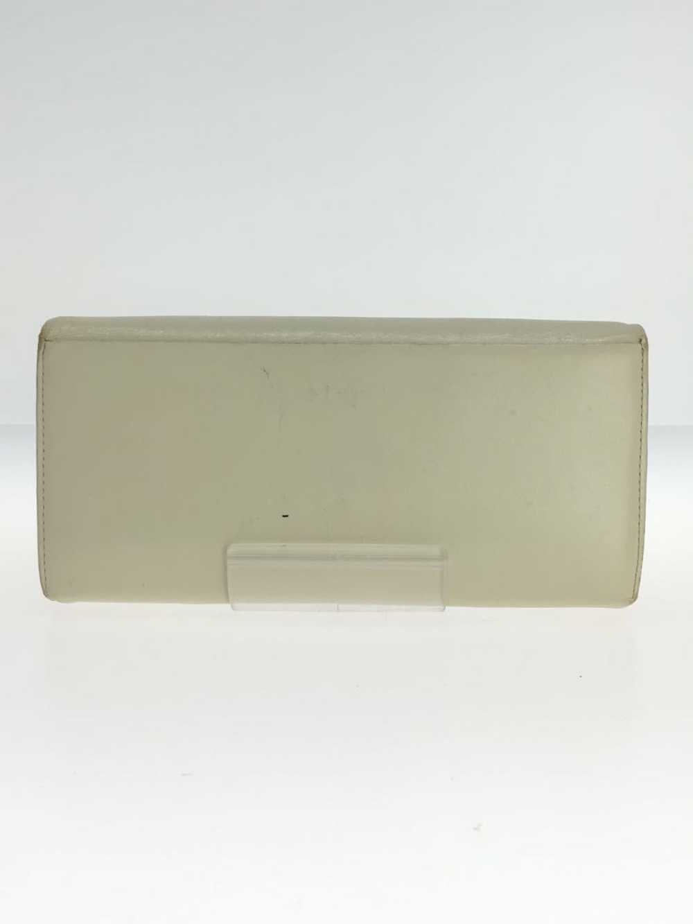 Margaret Howell Long Wallet Leather White Plain W… - image 2