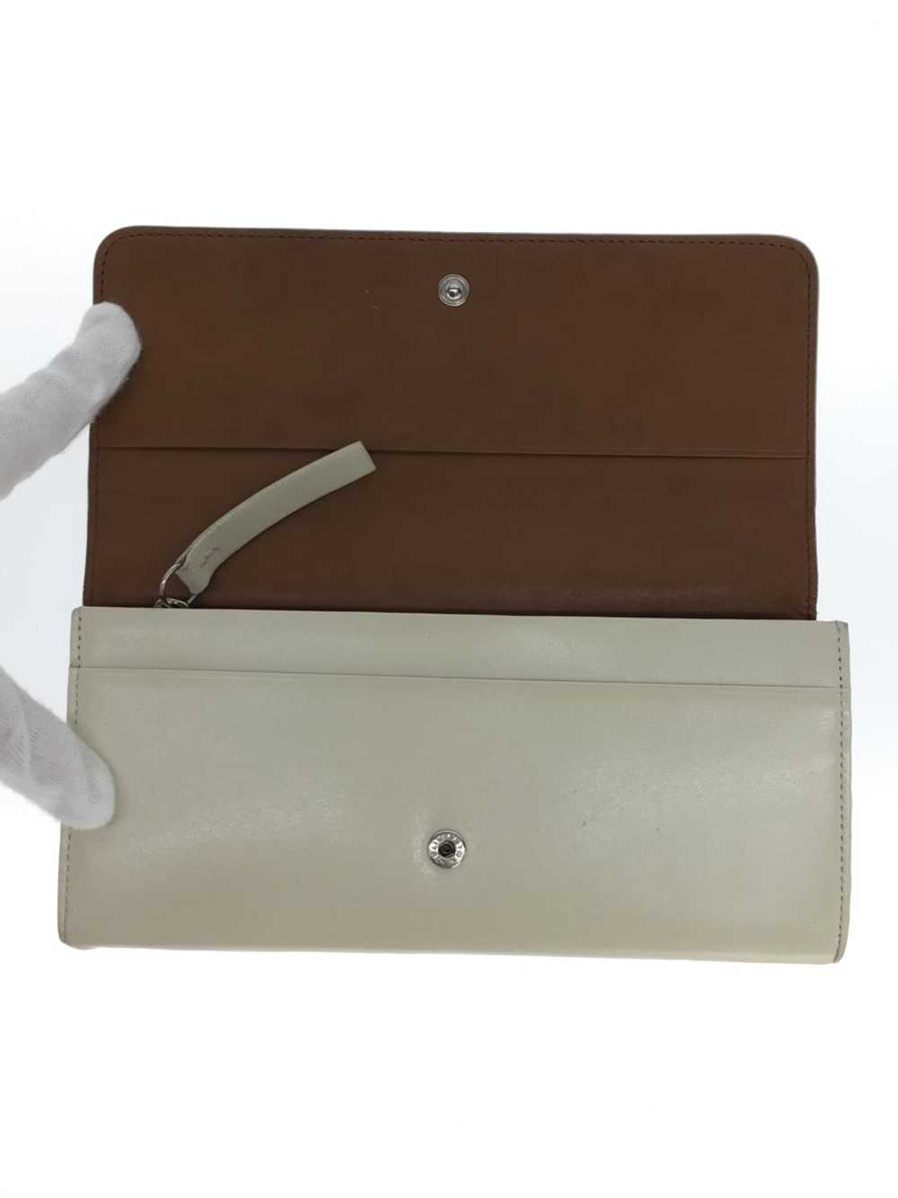 Margaret Howell Long Wallet Leather White Plain W… - image 4
