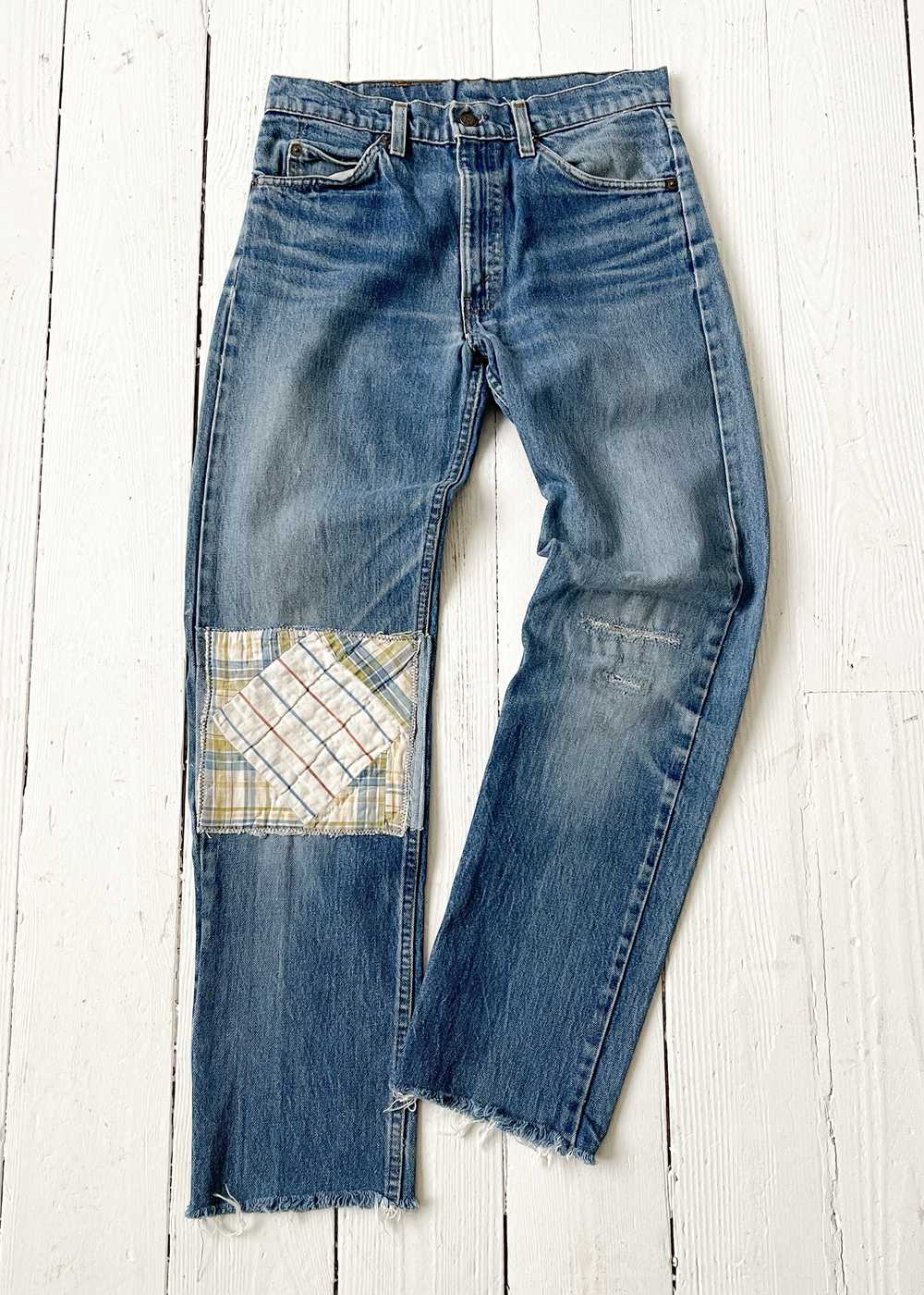 Vintage 1970s Patched Levi's 505 Jeans - Gem