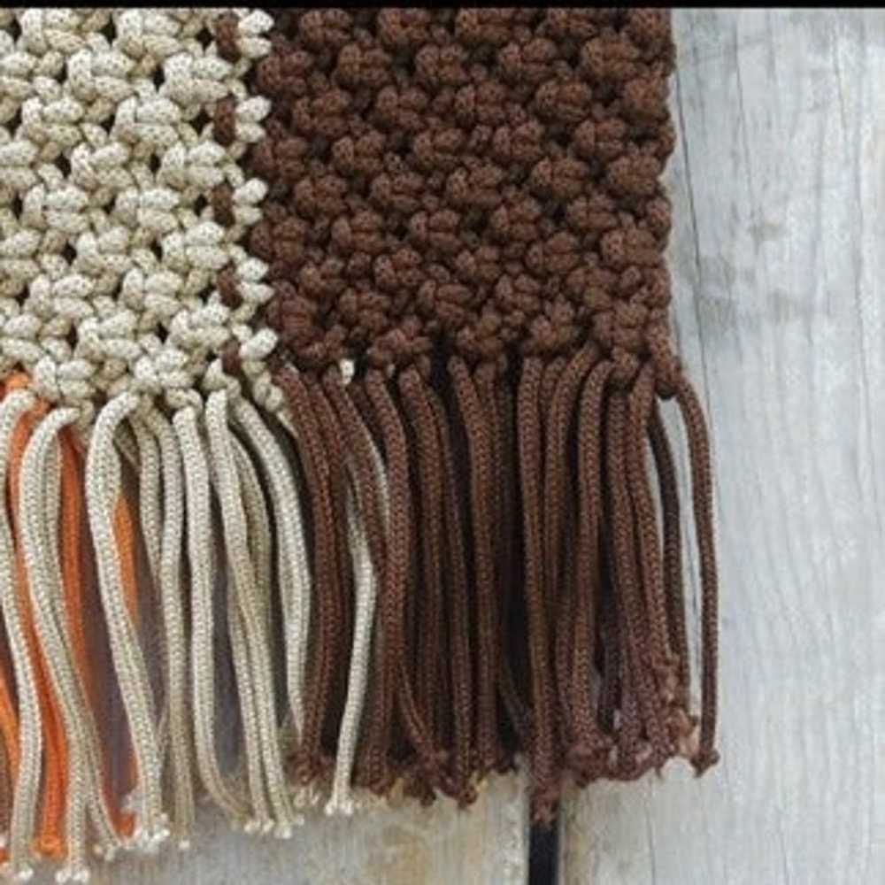 Vintage Handmade Macrame Bag - image 10