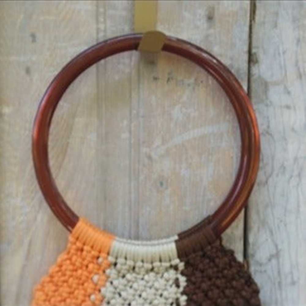 Vintage Handmade Macrame Bag - image 4