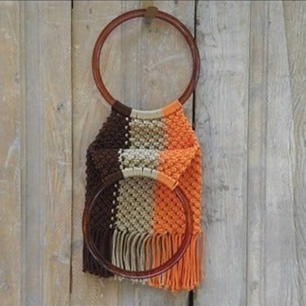 Vintage Handmade Macrame Bag - image 6