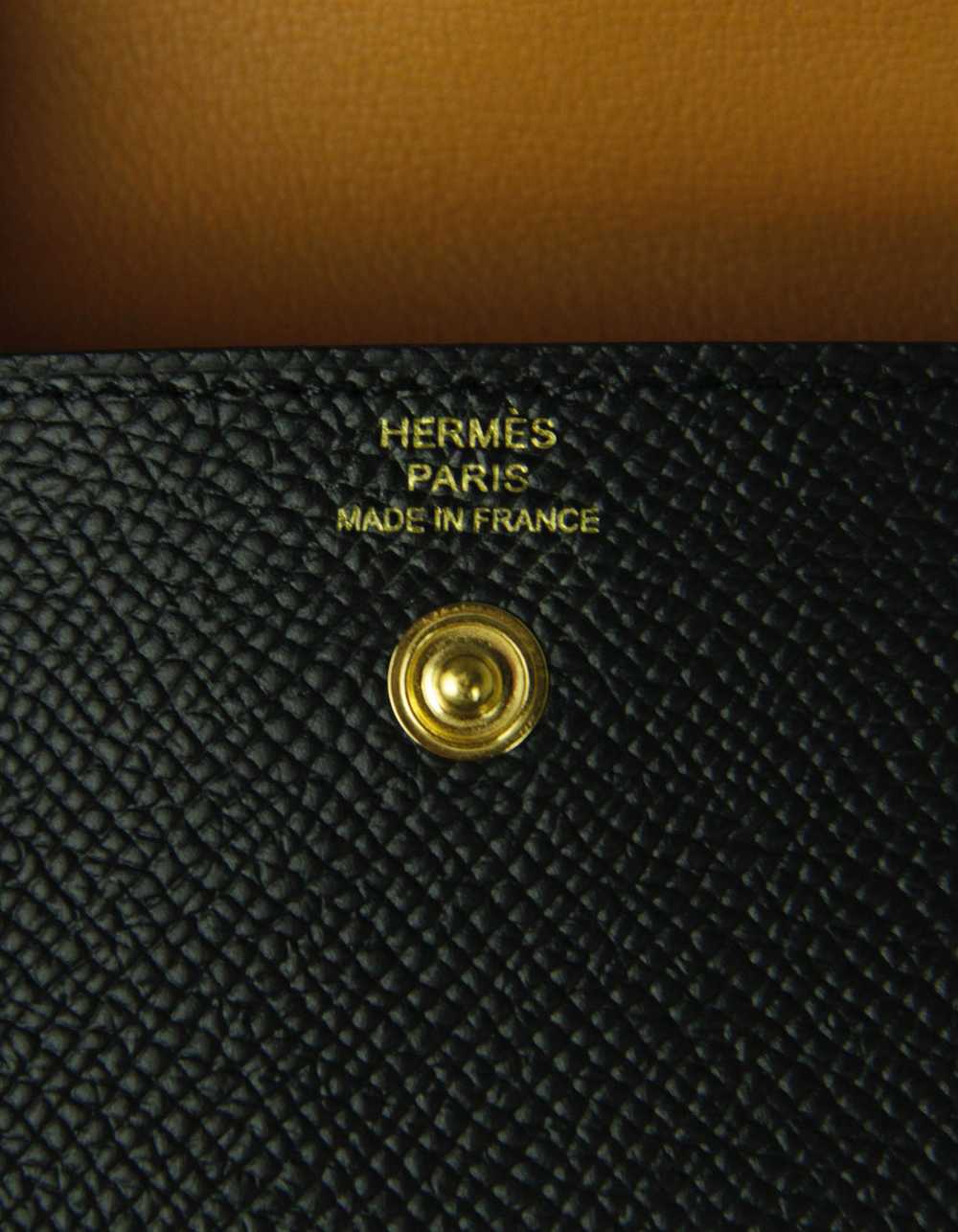 Hermes Black/Gold Epsom Leather Kelly Pocket Belt… - image 11