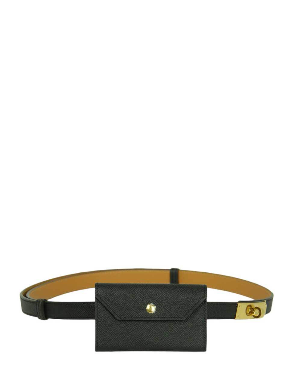 Hermes Black/Gold Epsom Leather Kelly Pocket Belt… - image 4