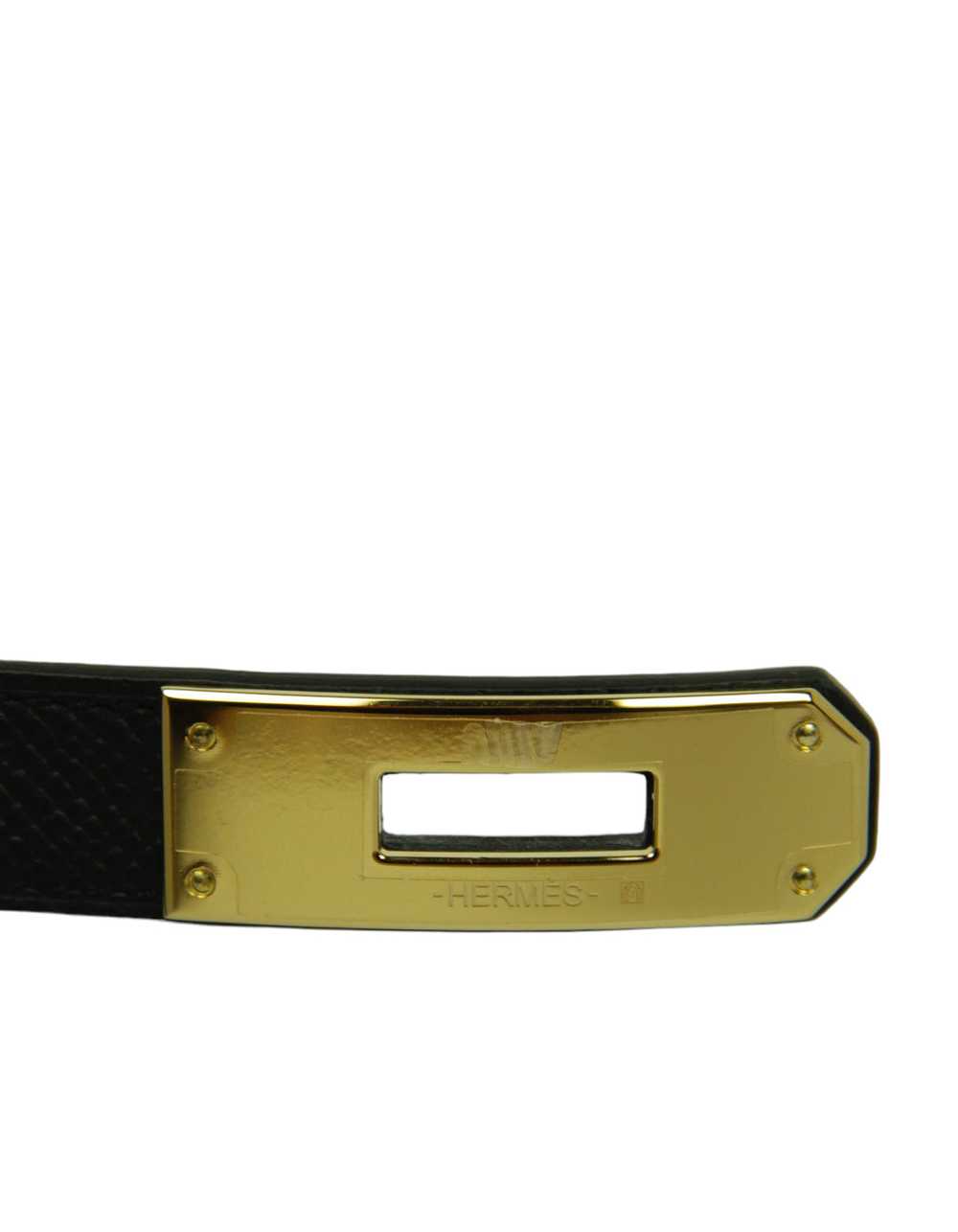 Hermes Black/Gold Epsom Leather Kelly Pocket Belt… - image 6